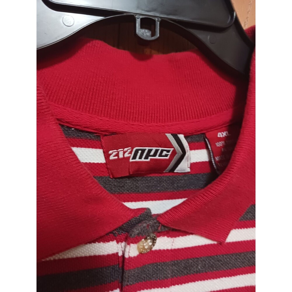 (2)Polo Shirts (Red/White-Size-4XL-Fits like Size-3XL)-(1-White/Blue-3XL)-$30.00 - Picture 4 of 8
